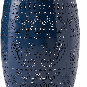 Ruby Outdoor 12" Iron Side Table, Dark Blue