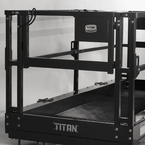 4' X 9' 8" Mesh Telehandler Work Platform, Safety Man Basket, Forklift Attachment for Forklift and Telehandler, 1,700 Lb. Weight Capacity, Safety Cage Man Lift - Image 8