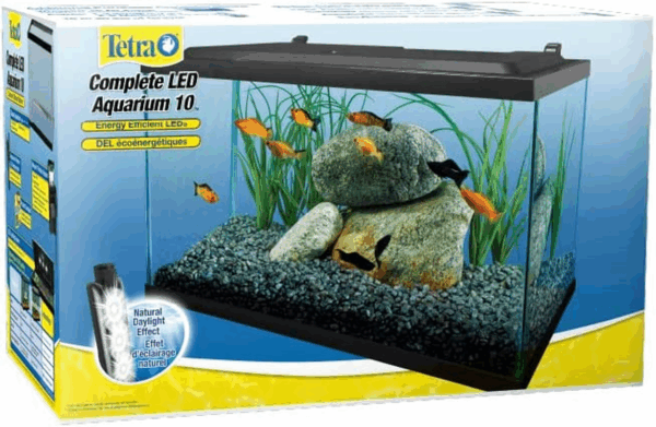 Aquarium, 10 Gallon, Complete Tropical Fish Tank Kit with LED Lighting for Freshwater Fish - Image 6