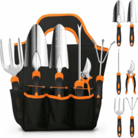 Gardening Tool Set,  Stainless Steel Heavy Duty Gardening Tool Set, with Non-Slip Rubber Grip, Storage Tote Bag, Outdoor Hand Tools, Ideal Gardening Gifts for Women