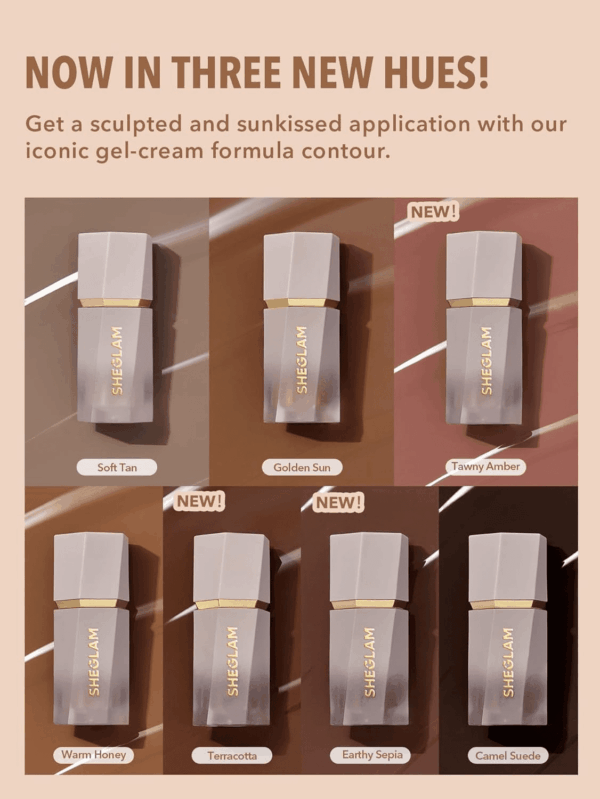 Sun Sculpt Cool Toned Liquid Contour Stick Long Lasting Cream Bronzer Makeup - Camel Suede - Image 4