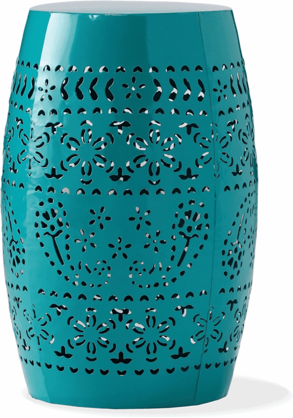 Ruby Outdoor 12" Iron Side Table, Teal