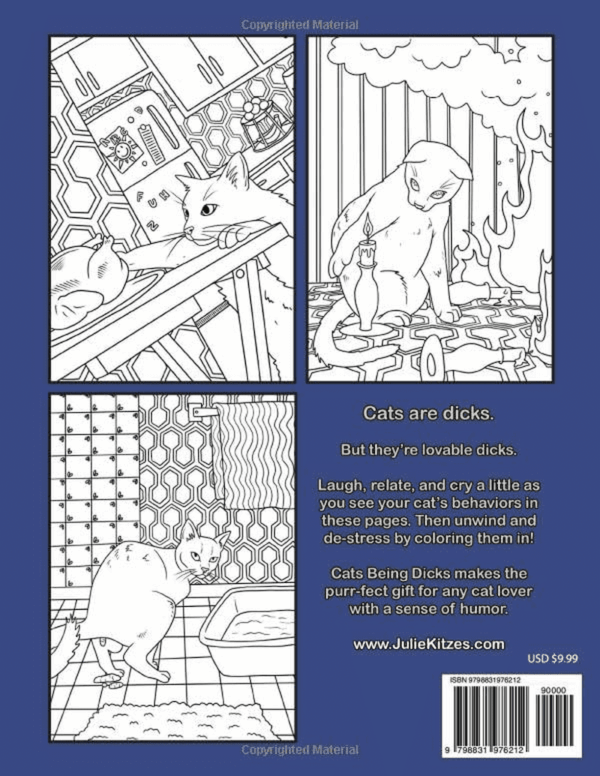 Cats Being Dicks: a Funny Adult Coloring Book for Cat Lovers - Image 2
