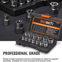Impact Bolt & Nut Remover Set, 13+1 Pieces Bolt Extractor Tool Set with Solid Storage Case - Image 2