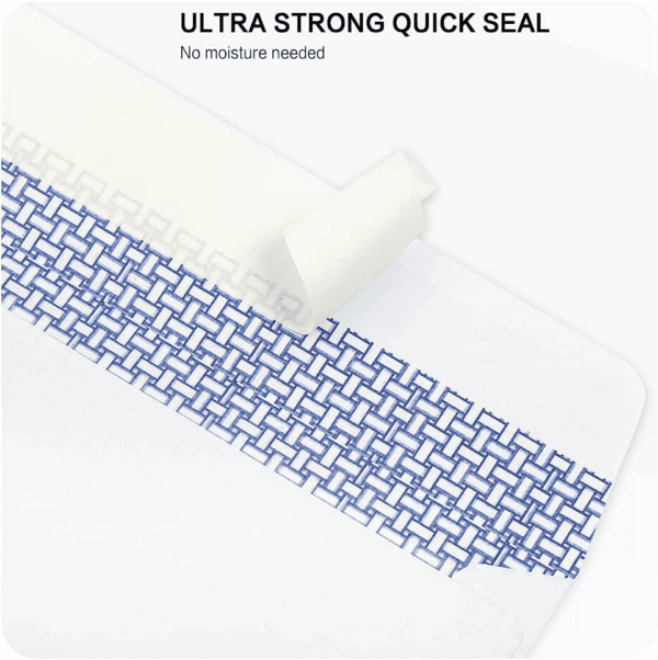 500 Pack #10 Double Window Security Self-Seal Envelopes - Suitable Size for Multiple Business Statements, Quickbooks Invoices, and Return Envelopes, Size 4-1/8 X 9-1/2 - White - 24 LB - Image 5