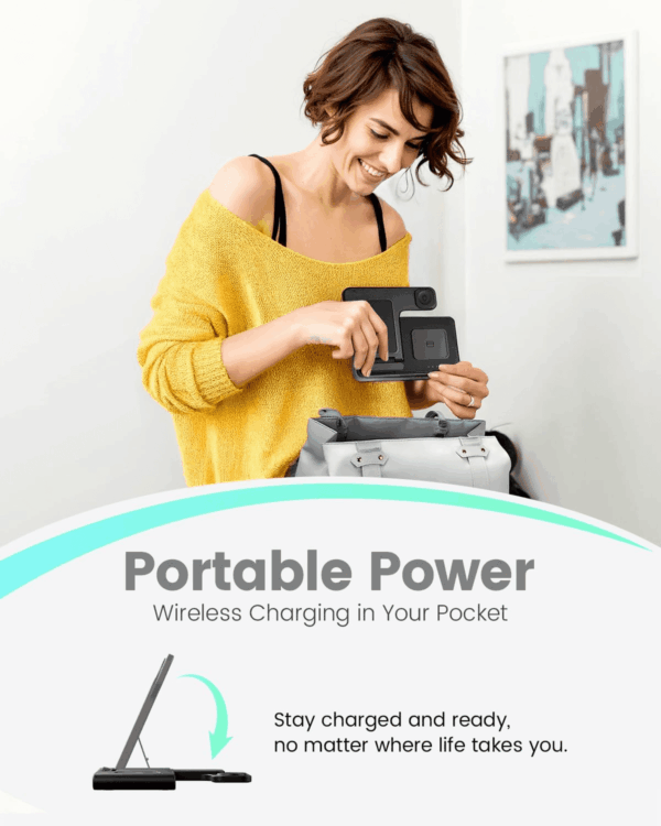 Wireless Charger Iphone Charging Station: 3 in 1 Charger Stand Multiple Devices for Apple - Iphone 16E 16 15 14 Pro Max 13 12 11 - Watch 10 9 8 7 6 5 4 3 2 SE and Ultra Series - Airpods 4 3 2 Pro - Image 7