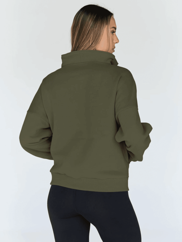 Sweatshirts Quarter Half Zip Pullover Oversized Hoodies Sweaters Comfy Fall Outfits 2025 Y2K Winter Clothes - Image 4