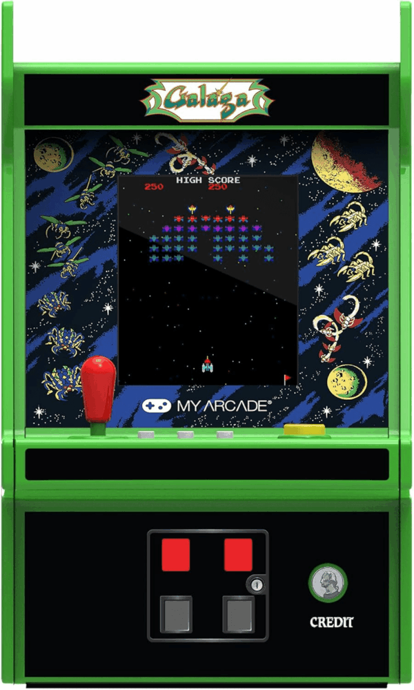 Galaga Micro Player Pro: Arcade Classics 2 Games in 1, Retro Mini Arcade Machine, Playable 6.75 Inch Collectible, Color Display - Image 2