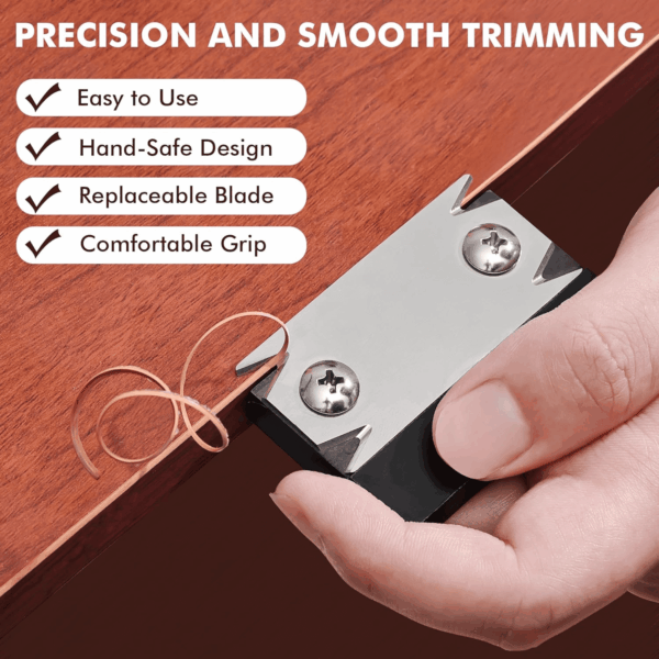 Edge Banding Trimmer - 2025 Upgraded Mini Edge Band Trimmer & Cutter, Stainless Steel Blade Veneer Edge Trimmer for Woodworking, Durable Edgebanding Trimming Tool for Wood, Veneer, PVC, ABS - Image 2