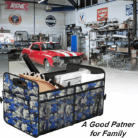 Car Trunk Organizer with 72L Large Capacity Waterproof Collapsible and 11 Pockets, Trunk Organizer for Car Suv/Jeep/Sedan, Large Size, Blue Camouflage - Image 7
