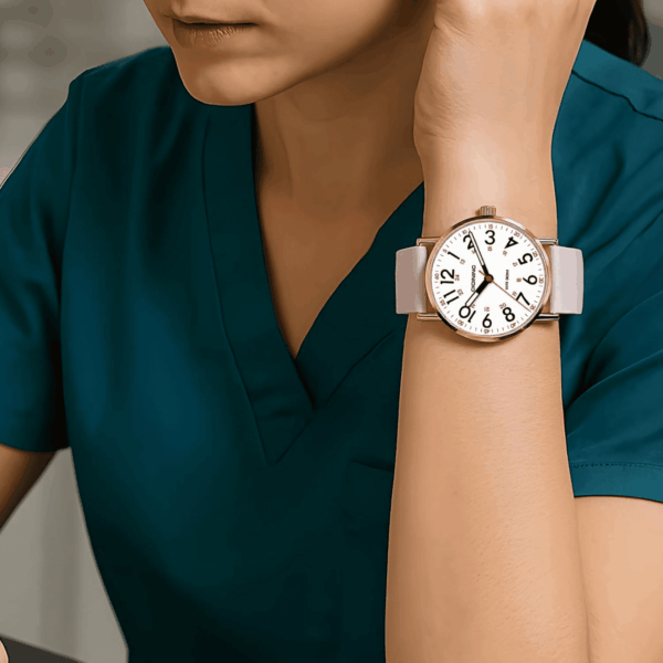 Nurse Watch for Medical Professionals Students Women Men, Analog Nursing Watches with 30M Waterproof 12/24 Hour Military Time, Second Hand, Easy to Read, Colorful Silicone Band - Image 4