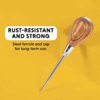 Scratch Awl Tool with Hardwood Handle - Scribe, Layout Work, & Piercing Wood - Alloy Steel Blade - Image 5