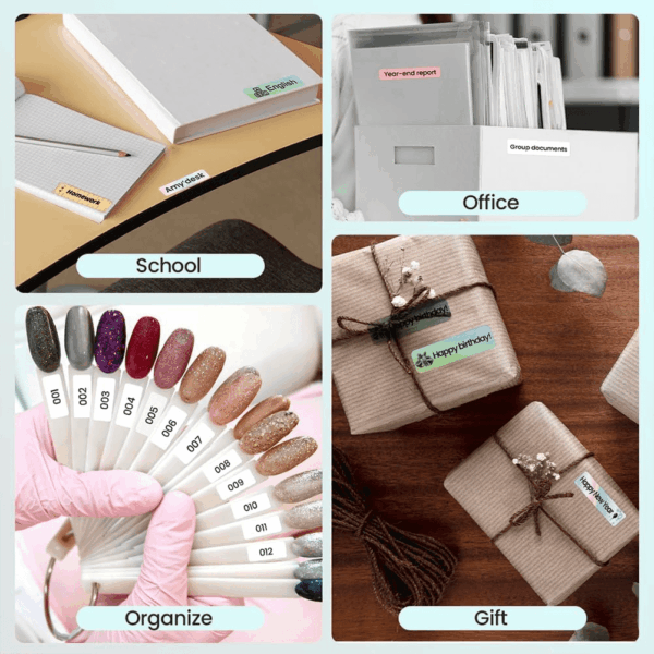 D30 Label Maker Machine, Portable Bluetooth Mini Label Printer, Smart Phone Handheld Thermal Sticker Small Labeler Multiple Templates Font Icon Inkless for Home Office - Image 8