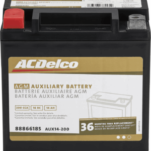 Gold AUX14-200 (88866185) 36 Month Warranty Auxiliary AGM 200 CCA Battery