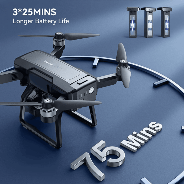 F7 GPS Drones with Camera for Adults 4K Night Vision, 3-Axis Gimbal, 2Mile Long Range, 75Mins Flight Time Professional Drone with 3 Battery, Auto Return+Follow Me+Fly Around+Beginner Mode for Kid - Image 4