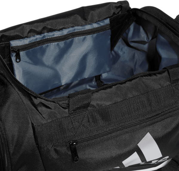Unisex Defender 4.0 Gym Duffel Bag for Men and Women, Black/Silver Metallic, Small (38L) - Image 3