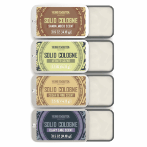 4 Pack Mens Solid Colognes Men 0.5 Oz - Men Solid Perfume with Cedar Wood, Clary Sage, Vetiver, Sandalwood Cologne for Men - Balm Cologne for Mens Cologne Balm Travel Cologne Wax