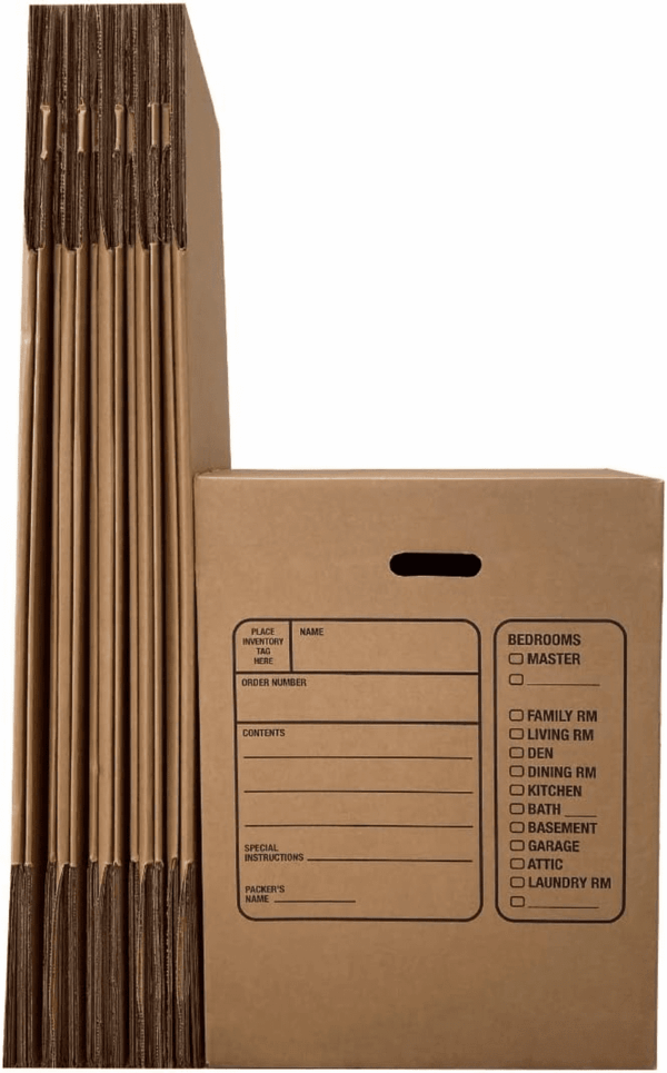 Moving Boxes with Handles, 10 Premium Large, 18 X 18 X 24, Brown, BOXINDSLAR10 - Image 6