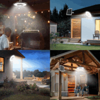 Solar Lights Indoor Outdoor 3000LM Solar Powered Shed Light with Switch, Remote, Timer, 3 CCT IP65 Waterproof Pendant for Barn Gazebo Garage Shop Interior Home, Daytime Available - Image 7