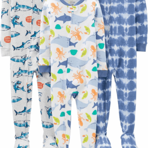 Baby-Boys 3-Pack Snug Fit Footed Cotton Pajamas