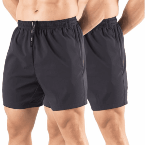 Men'S 5" Running Shorts 2 Pack Quick Dry Athletic Workout Gym Shorts with Zipper Pockets