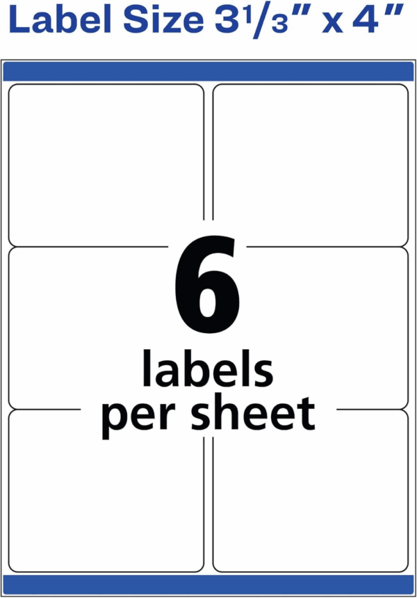 Printable Shipping Labels with Sure Feed, 3-1/3" X 4", White, 150 Blank Mailing Labels (5264) - Image 6