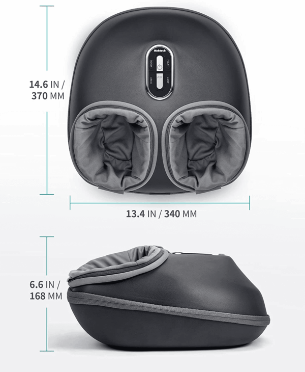 Shiatsu Foot Massager Machine with Soothing Heat, Deep Kneading Therapy, Air Compression, Improve Blood Circulation and Foot Wellness,Relax for Home or Office Use(Gray) - Image 8