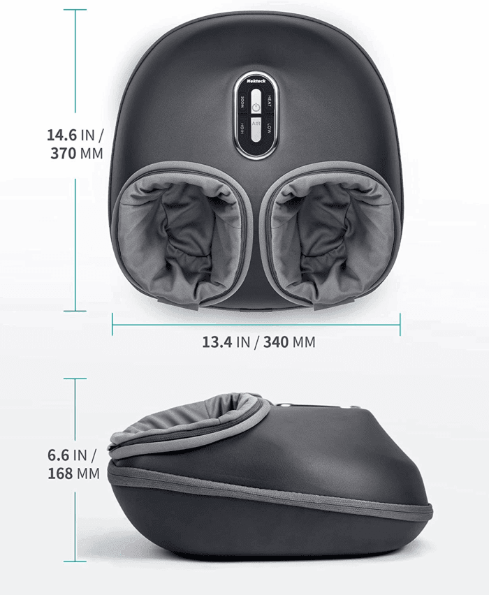 Shiatsu Foot Massager Machine with Soothing Heat, Deep Kneading Therapy, Air Compression, Improve Blood Circulation and Foot Wellness,Relax for Home or Office Use(Gray) - Image 8