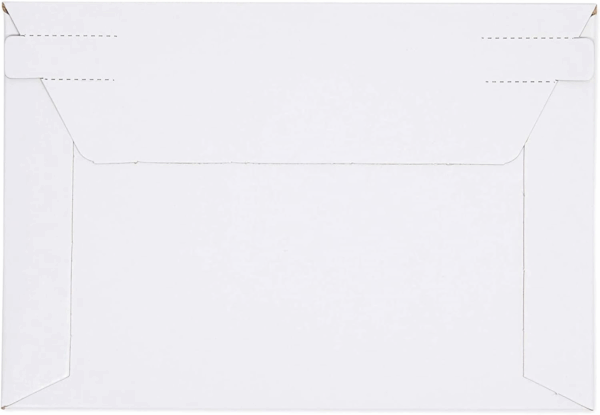 100 Pack 6.5 X 4.5 Rigid Mailers with Self Sealing Flap, Bulk Stay Flat Cardboard Envelopes for Shipping Postcards, Photos (White) - Image 9