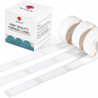 D30 Thermal Self-Adhesive Label, 3/8" X 1 1/2" (12Mm X 40Mm) 160 Labels/Roll,  D30 Label Tape Compatible with D30 Label Printer, Suitable for Home, School, Black on White, 3 Roll