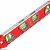 12 Inch Torpedo Level, Magnetic Small Leveler Tool, Plumbing Level with Pitch Vial, Aluminum Reinforced, 4 Bubbles, V-Groove for Conduit Bending