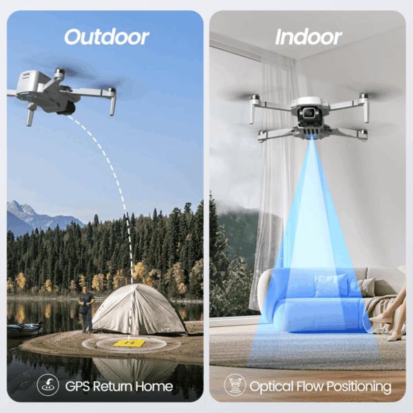 HS360E GPS EIS Drones with Camera for Adults 4K, 249G FAA Compliant Lightweight Foldable FPV RC Quadcopter Drone with 1200W Sensor, 20000Ft Range, Auto Return, Follow Me, Upgraded HS360S - Image 7
