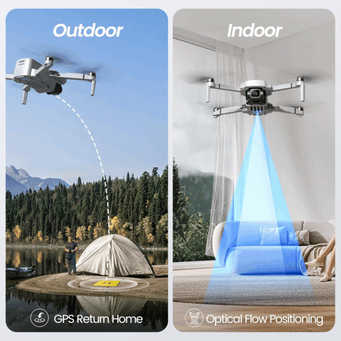 HS360E GPS EIS Drones with Camera for Adults 4K, 249G FAA Compliant Lightweight Foldable FPV RC Quadcopter Drone with 1200W Sensor, 20000Ft Range, Auto Return, Follow Me, Upgraded HS360S - Image 7