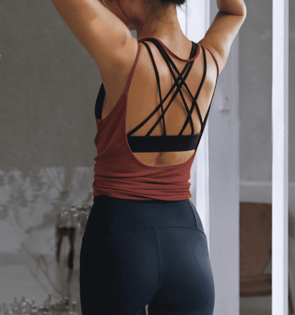 Womens Summer Workout Tops Sexy Backless Yoga Shirts Open Back Activewear Running Sports Gym Tank Tops - Image 2