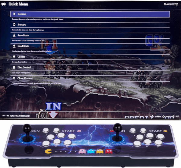 50000 in 1 Pandoras Box Ultra Arcade Game Console , Retro Game Machine for PC & Projector & 4K TV, 3D Games, Search/Save/Load/Pause Games, 1280X720,256G TF, USB-C Charging,Built-In Speaker - Image 5
