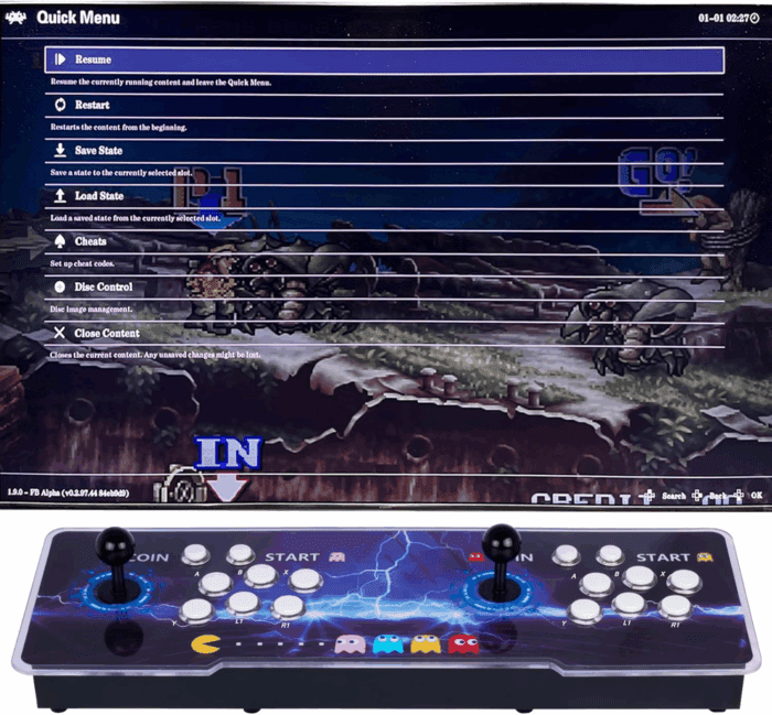 50000 in 1 Pandoras Box Ultra Arcade Game Console , Retro Game Machine for PC & Projector & 4K TV, 3D Games, Search/Save/Load/Pause Games, 1280X720,256G TF, USB-C Charging,Built-In Speaker - Image 5