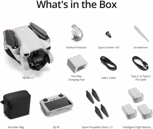 Mini 3 Fly More Combo ( RC), Drones with Camera for Adults 4K, 3 Batteries for 114-Min Flight Time, Vertical Shooting, 32800Ft (10Km) Video Transmission, Lightweight Mini Drone for Beginners - Image 8