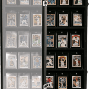 Premium Sports Card Display Case - 35 Graded Trading Card Display | Wall-Mounted Baseball Card Display Frame with UV Protection, Lockable | Perfect for Basketball, Hockey, Football, Pokemon Collection