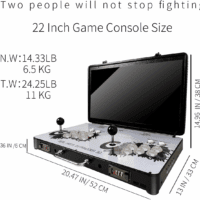 Portable 20000 in 1 Metal Box 3D Arcade Game Console, 22 Inch Screen Retro Electronic Game Console, with Search/Hide/Save/Load/Pause Functions - Image 3