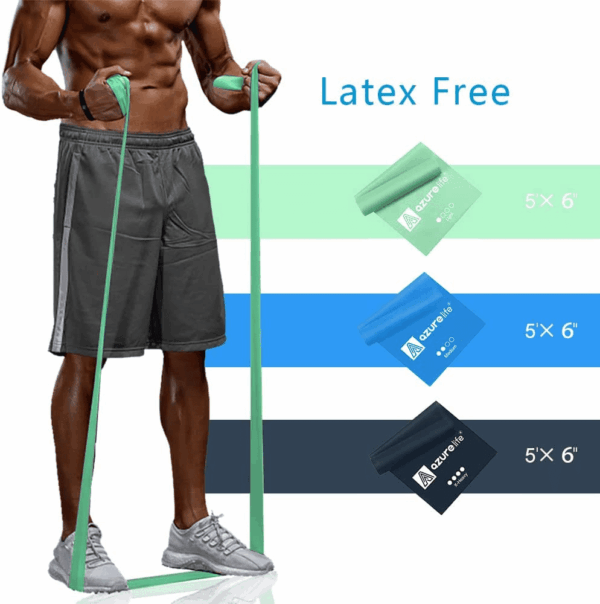 Resistance Bands,Professional Long Non-Latex Elastic Stretch Bands,Exercise Bands for Physical Therapy, Yoga, Pilates, Rehab, At-Home or the Gym Workouts, Strength Training - Image 2