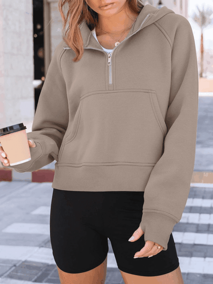 Womens Hoodies Fleece Fall Fashion Outfits Workout Sweatshirts Winter Jackets Oversized Pullover Tops Clothes 2025 - Image 2