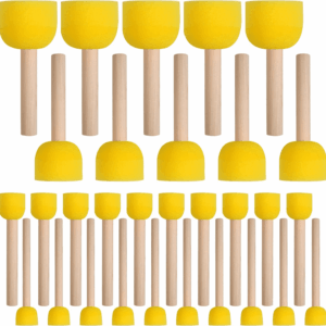 30 Pcs round Sponges Brush Set, round Sponge Brushes for Painting, Paint Sponges for Acrylic Painting, Painting Tools for Kids Arts and Crafts (4 Sizes)