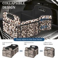 Car Trunk Organizer, Car Storage Organizer with Large Capacity Waterproof Collapsible Trunk Organizer for Car Suv/Jeep/Sedan (Leopard Print, Standard) - Image 4