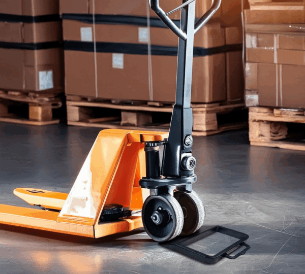 Rubber Pallet Jack Wheel Chock with Built-In Handle - Pallet Jack Stopper for Truck - 13.37" Length X 11.62" Width X 2" Height - Image 6
