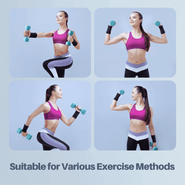 Adjustable Dumbbell Set of 2, 4 in 1 Free Weights Dumbbells Set for Women, Hand Weights for Women at Home, Each 2Lb 3Lb 4Lb 5Lb with TPU Soft Rubber Handle for Home Gym Exercise Training - Image 6