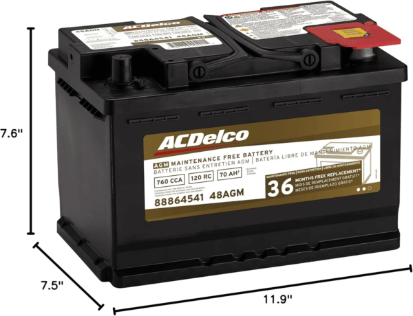 Gold 48AGM (88864541) 36 Month Warranty AGM BCI Group 48 Battery - Image 6
