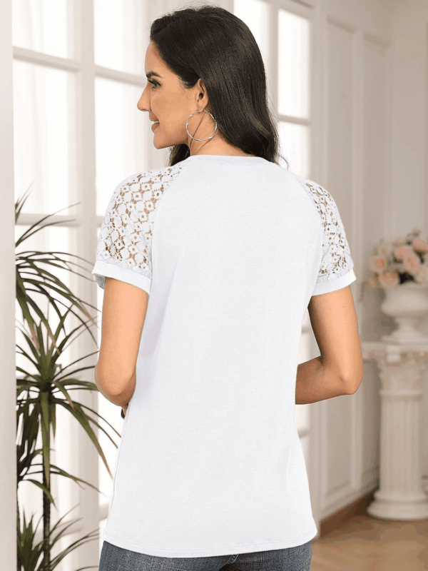 Womens Summer Tops Spring Shirts Trendy Vacation Outfits Short Sleeve Business Tshirts Fashion Casual Blouses - Image 5