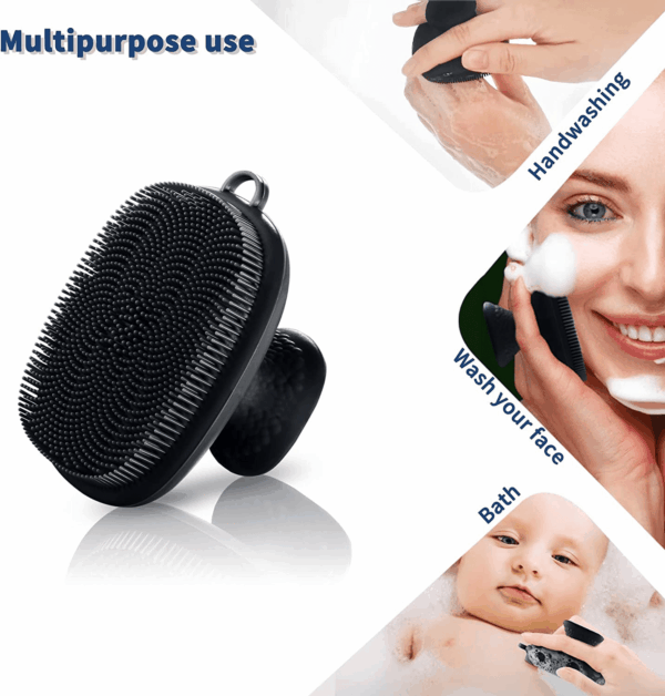 Face Scrubber, Silicone Face Scrubber for Men, Facial Cleansing Brush Silicone Face Wash Brush Manual Waterproof Cleansing Skin Care Face Brushes for Exfoliating - Image 3