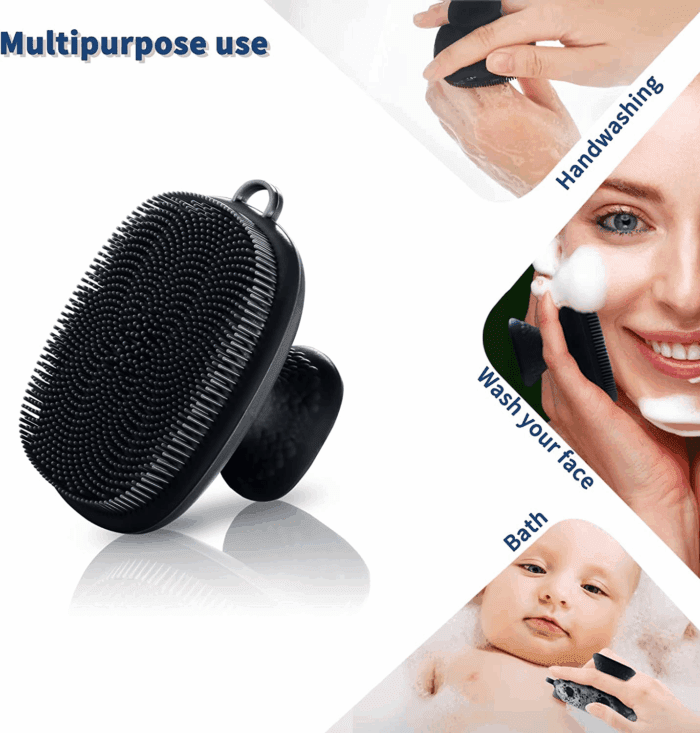 Face Scrubber, Silicone Face Scrubber for Men, Facial Cleansing Brush Silicone Face Wash Brush Manual Waterproof Cleansing Skin Care Face Brushes for Exfoliating - Image 3