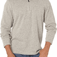 Men'S Long Sleeve Fleece Quarter-Zip Sweater
